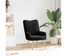 Fotelis krėslas Juoda 63 x 67 x 94 cm Avies audinys ir medienos plokštė