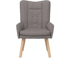 Fotelis krėslas Taupe 63 x 67 x 94 cm Audinys ir fanera