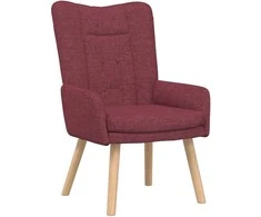 Fotelis krėslas Vyno raudona 63 x 67 x 94 cm Audinys ir fanera