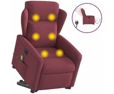 Fotelis Atsistojantis elektrinis masažinis krėslas, vyno, audinys