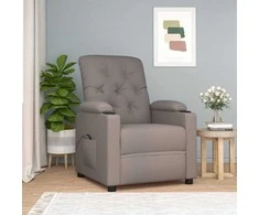 Fotelis Elektrinis atlošiamas krėslas, taupe spalvos, audinys
