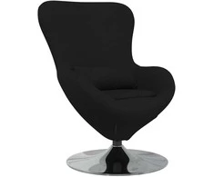 Fotelis Kiaušinio formos krėslas Juoda 63 x 73 x 90 cm audinys