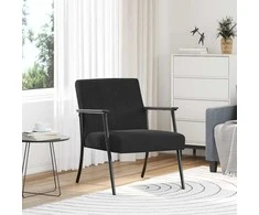Fotelis krėslas Juoda 59 x 75 x 78 cm Aksomas