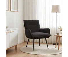 Fotelis Krėslas Juoda Bouclé
