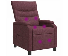 Fotelis Masažinis atlošiamasis krėslas Violetinė Audinys
