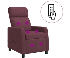 Fotelis Masažinis atlošiamasis krėslas Violetinė Audinys
