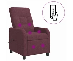 Fotelis Masažinis atlošiamasis krėslas Violetinė Audinys