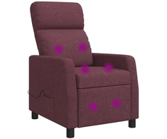 Fotelis Masažinis atlošiamasis krėslas Violetinė Audinys
