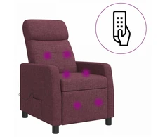 Fotelis Masažinis atlošiamasis krėslas Violetinė Audinys