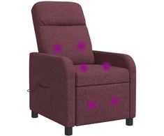 Fotelis Masažinis atlošiamasis krėslas Violetinė Audinys
