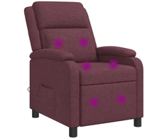 Fotelis Masažinis atlošiamasis krėslas Violetinė Audinys