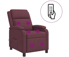 Fotelis Masažinis atlošiamasis krėslas Violetinė Audinys