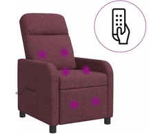 Fotelis Masažinis atlošiamasis krėslas Violetinė Audinys