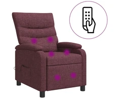 Fotelis Masažinis atlošiamasis krėslas Violetinė Audinys