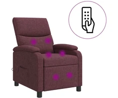 Fotelis Masažinis atlošiamasis krėslas Violetinė Audinys