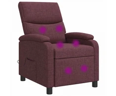 Fotelis Masažinis atlošiamasis krėslas Violetinė Audinys