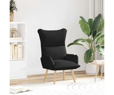 Fotelis krėslas Juoda 69 x 74 x 93 cm Audinys ir Fanera