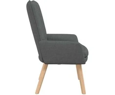 Fotelis krėslas Tamsiai pilka 63 x 67 x 94 cm Audinys ir fanera