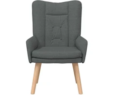 Fotelis krėslas Tamsiai pilka 63 x 67 x 94 cm Audinys ir fanera