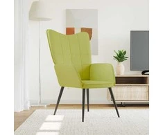 Fotelis Poilsio kėdė, žalios spalvos, audinys