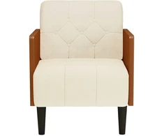 Fotelis Sofa-kėdė su porankiais, 55 cm, linas