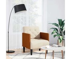 Fotelis Sofa-kėdė su porankiais, 55 cm, linas