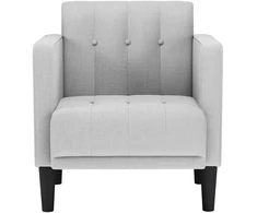 Fotelis Sofa-kėdė su porankiais, debesų pilka, 53 cm, audinys