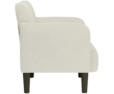 Fotelis Sofa-kėdė su porankiais, kreminės spalvos, 54 cm, aksomas