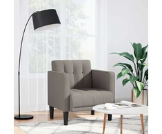Fotelis Sofa-kėdė su porankiais, pilkai ruda, 53 cm, audinys