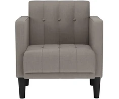 Fotelis Sofa-kėdė su porankiais, pilkai ruda, 53 cm, audinys