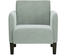 Fotelis Sofa-kėdė su porankiais, šviesiai pilka, 54 cm, aksomas