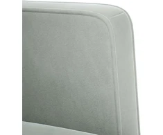 Fotelis Sofa-kėdė su porankiais, šviesiai pilka, 53 cm, aksomas