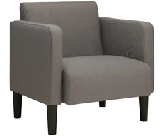 Fotelis Sofa-kėdė su porankiais, šviesiai pilka, 54 cm, velvetas, audinys