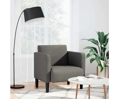 Fotelis Sofa-kėdė su porankiais, šviesiai pilka, 54 cm, velvetas, audinys