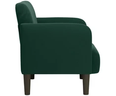 Fotelis Sofa-kėdė su porankiais, tamsiai žalia, 54 cm, aksomas