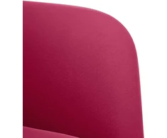 Fotelis Sofa-kėdė su porankiais, vyno raudonumo, 54 cm, aksominė