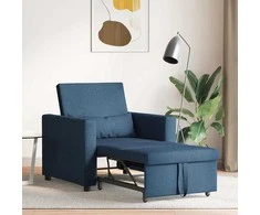 Ištraukiamas sofa-lova vienvietis Mėlyna 90 x 165 x 87 cm