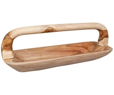 Fruit Bowl JEPARA Teak Brown 61 x 21 x 21 cm