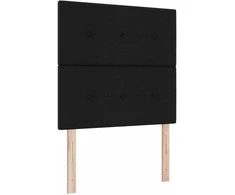 Kiemas lova su LED juostelėmis Juoda 90 x 190 cm audinys