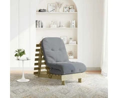 Futono sofa-lova su čiužiniu, 60x206x11cm, impregnuota pušis