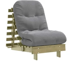 Futono sofa-lova su čiužiniu, 60x206x11cm, impregnuota pušis