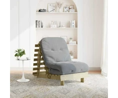 Futono sofa-lova su čiužiniu, 70x206x11cm, impregnuota pušis
