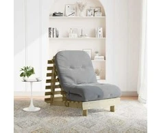 Futono sofa-lova su čiužiniu, 70x206x11cm, impregnuota pušis