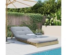 Futono sofa-lova su čiužiniu, 90x206x11cm, impregnuota pušis