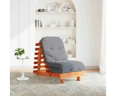 Futono sofa-lova su čiužiniu, vaško ruda, 60x206x11cm, pušis