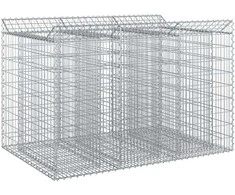 Gabioninė pakelta lova 2 pcs Sidabrinė