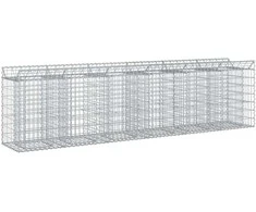 Gabioninė pakelta lova 2 pcs Sidabrinė