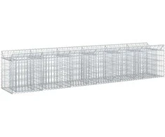 Gabioninė pakelta lova 2 pcs Sidabrinė