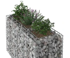 Gabioninė pakelta lova 130 x 50 x 80 cm Galvanizuotas plienas