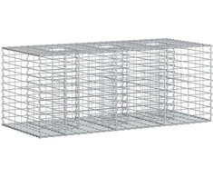 Gabioninė pakelta lova Sidabro